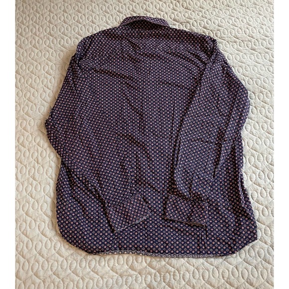 Mens Platino De Marquis Causal Button Dress Shirt Floral Medium - Picture 3 of 3